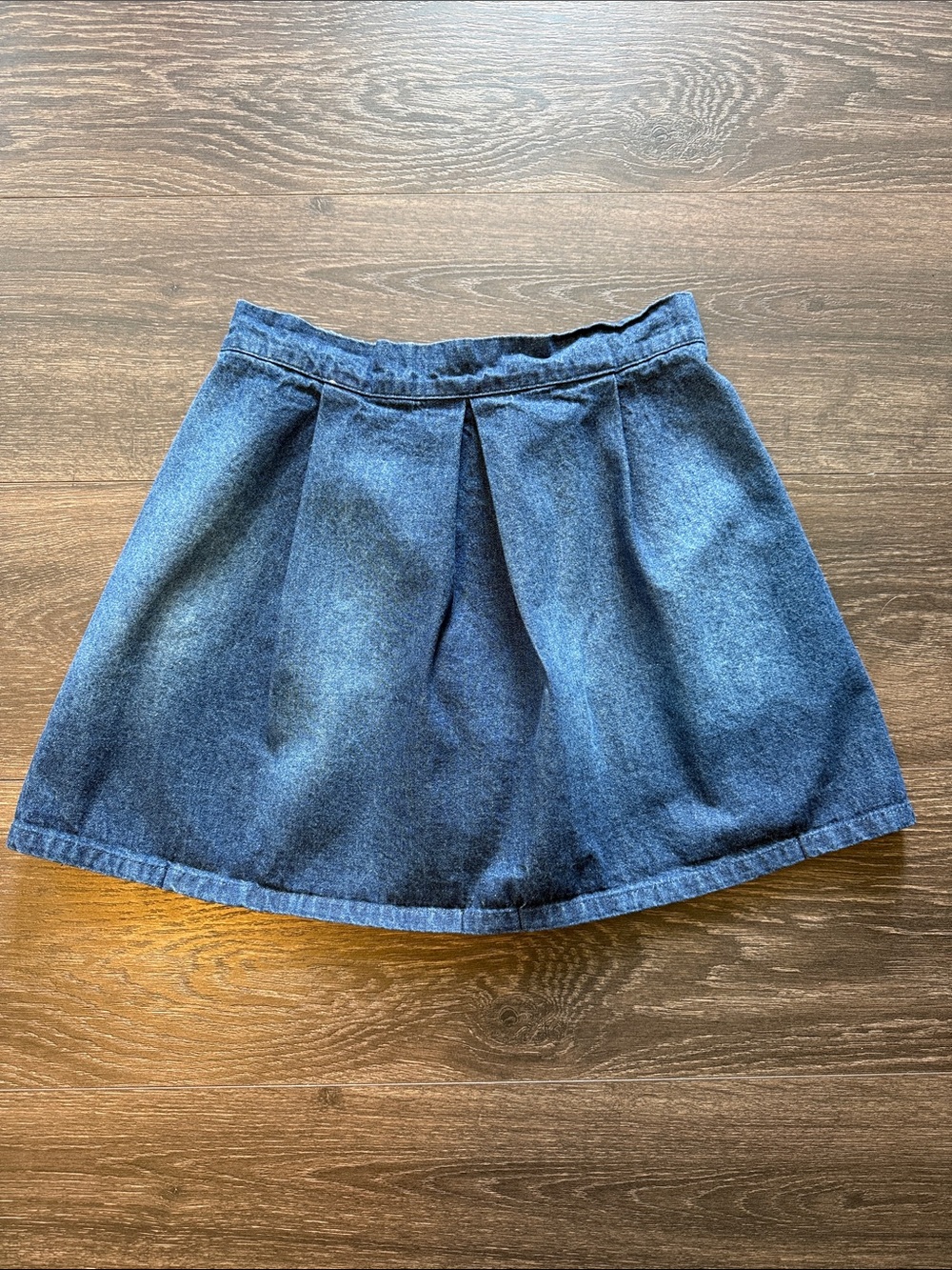 Classic Denim A-Line Skirt in Blue, Size L 10/12